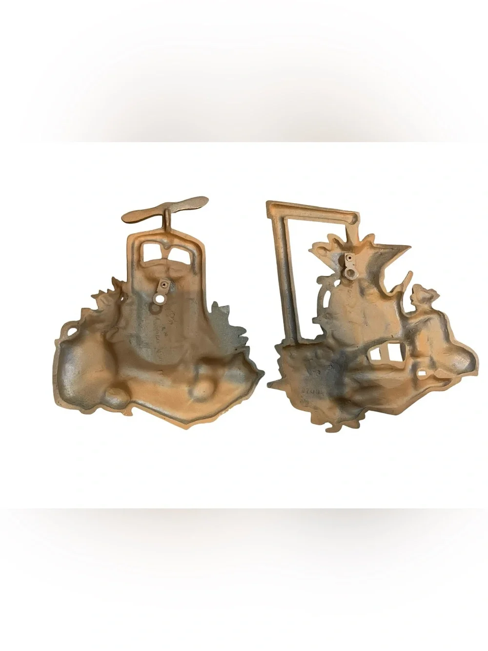Vintage Homco Wall Plaques Lot‎ Of 2 Apple Press And Corn Grinder 1978